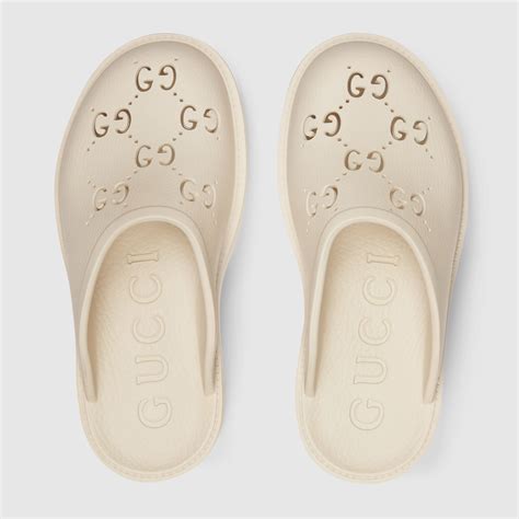 gucci rubber sandlas|gucci perforated rubber sandals.